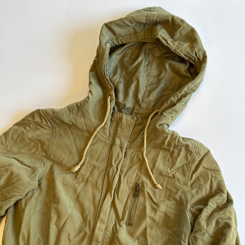 Olive Hooded Parka Jacket